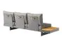 Multifunktions-Sitzgruppe Molise aus Aluminium, Aluminiumfarbe: anthrazit, Stofffarbe: dunkelgrau