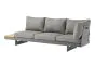 Multifunktions-Sitzgruppe Molise aus Aluminium, Aluminiumfarbe: anthrazit, Stofffarbe: dunkelgrau