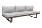 Mulitfunktionsofa New York aus Aluminium - Aluminiumfarbe: anthrazit, Stofffarbe: hellgrau, Maße: 2100 x 730 x 705 mm