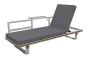 Mulitfunktionsofa New York aus Aluminium - Aluminiumfarbe: graualuminium, Stofffarbe: dunkelgrau, Maße: 2100 x 730 x 705 mm