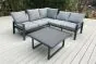 Sitzgruppe Pisa - 3-teilig aus Aluminium, Farbe: anthrazit 
