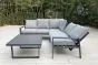Sitzgruppe Pisa - 3-teilig aus Aluminium, Farbe: anthrazit 