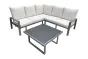 Sitzgruppe Pisa - 3-teilig aus Aluminium, Farbe: graualuminium 