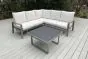 Sitzgruppe Pisa - 3-teilig aus Aluminium, Farbe: graualuminium 
