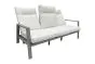 Gartensofa Venedig mit Polsterung & verstellbarer Rückenlehne aus Aluminium - Farbe: graualuminium, Tiefe: 790 mm, Breite: 1930 mm, Höhe: 960 mm