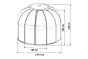 Pavillon Rund - Durchmesser: 310 cm, Höhe: 240 cm, Grundfläche: 7,6 m²