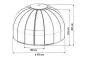 Pavillon Rund - Durchmesser: 410 cm, Höhe: 261 cm, Grundfläche: 13,2 m²