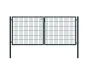 Rohrrahmentor Basic 2-flügelig - Ausführung: anthrazit beschichtet, Höhe: 123 cm, Durchgangslichte: ca. 283 cm