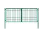 Rohrrahmentor Basic 2-flügelig - Ausführung: grün beschichtet, Höhe: 123 cm, Durchgangslichte: ca. 283 cm