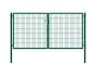 Rohrrahmentor Basic 2-flügelig - Ausführung: grün beschichtet, Höhe: 143 cm, Durchgangslichte: ca. 283 cm