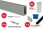 Ganzglasgeländer Komplettset - Ausführung: für aufgesetzte Montage, für Glasstärke: 20,76-21,52 mm, Länge: 3 m