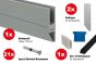 Ganzglasgeländer Komplettset - Ausführung: für vorgesetzte Montage, für Glasstärke: 20,76-21,52 mm, Länge: 5 m