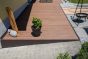 Terrassendielen WPC - Länge: 2900 mm, Querschnitt: 140 x 25 mm, Farbe: Holzoptik dunkelbraun