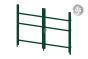 Aluzaun Türrahmen 2-flügelig ohne Füllung (Profil: 63 mm) - Türhöhe: 1440-2000 mm, Anschlag: links, Farbe: grün
