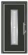 Aluminiumtür Mod. Alu Star 3 anthrazit - 1100 x 2100 mm (B x H), Anschlag: innen rechts - DIN rechts