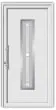 Aluminiumtür Mod. Alu Star 3 weiß - 1100 x 2100 mm (B x H), Anschlag: innen links - DIN links