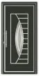 Aluminiumtür Mod. Alu Star 4 anthrazit - 1100 x 2100 mm (B x H), Anschlag: innen links - DIN links