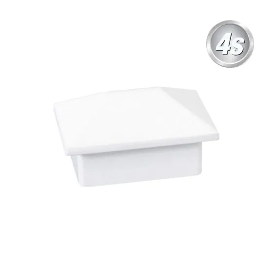 Alu Ornament Abdeckkappe Verona - Farbe: weiß, Form: Pyramide, Querschnitt: 44 x 30 mm