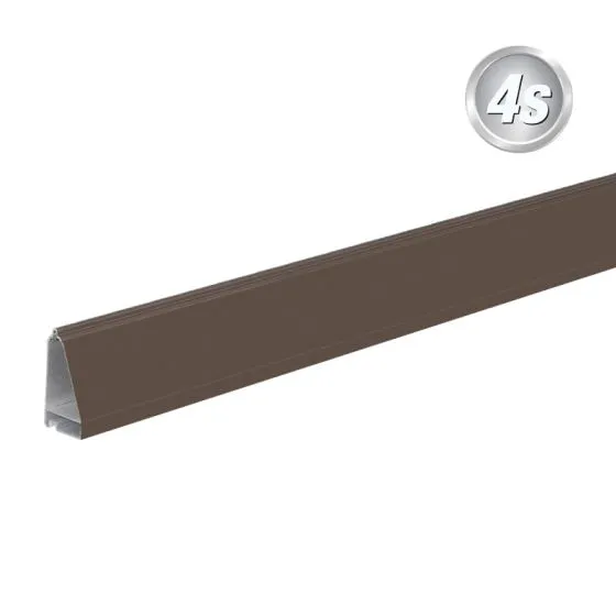 Alu Lamellen Profil 44 x 80 mm - Farbe: schokobraun, Länge: 250 cm