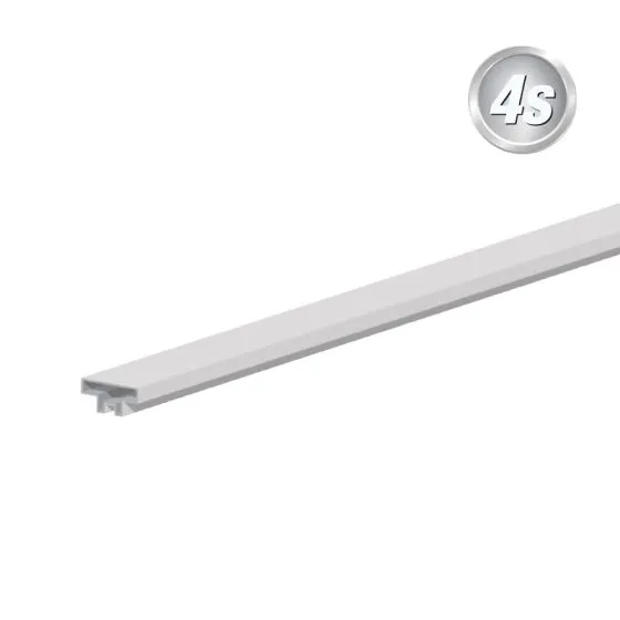 Alu Abschlussprofil 44 x 14 mm - Farbe: grau, Länge: 300 cm