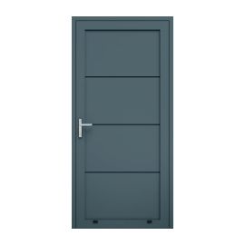 Alu-Nebeneingangstür 1-flügelig DIN rechts – Farbe: anthrazit, Breite: 100 cm, Höhe: 210 cm