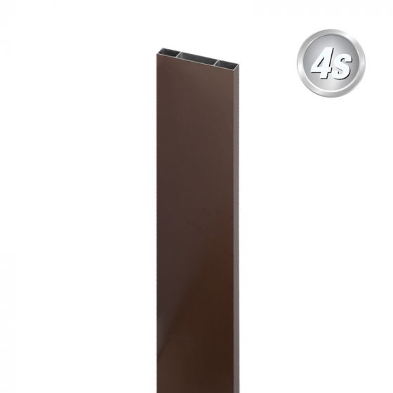 Alu Latte 20 x 120 mm - Farbe: schokobraun, Länge: 100 cm, Höhe: 12 cm