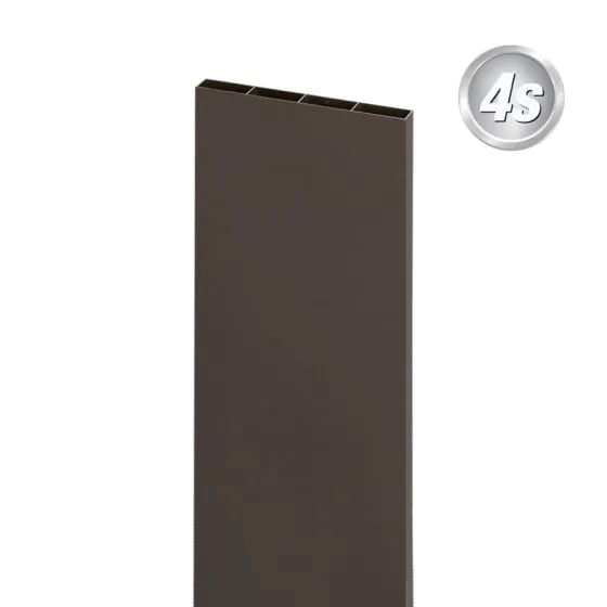 Alu Latte 20 x 200 mm - Farbe: schokobraun, Länge: 250 cm, Höhe: 20 cm
