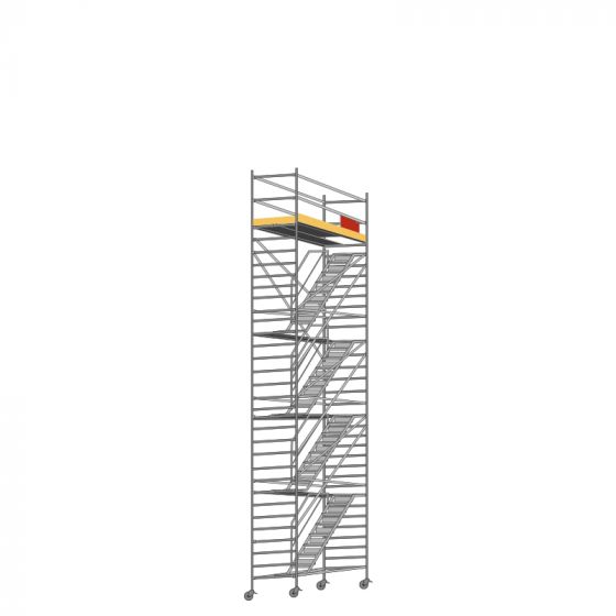 Alu Fahrgerüst Mod. FP (Treppenturm) - Breite: 1,30 m, Länge: 2,50 m - Arbeitshöhe: 10,30 m