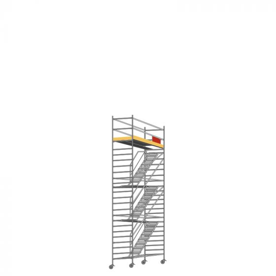Alu Fahrgerüst Mod. FP (Treppenturm) - Breite: 1,30 m, Länge: 2,50 m - Arbeitshöhe: 8,30 m