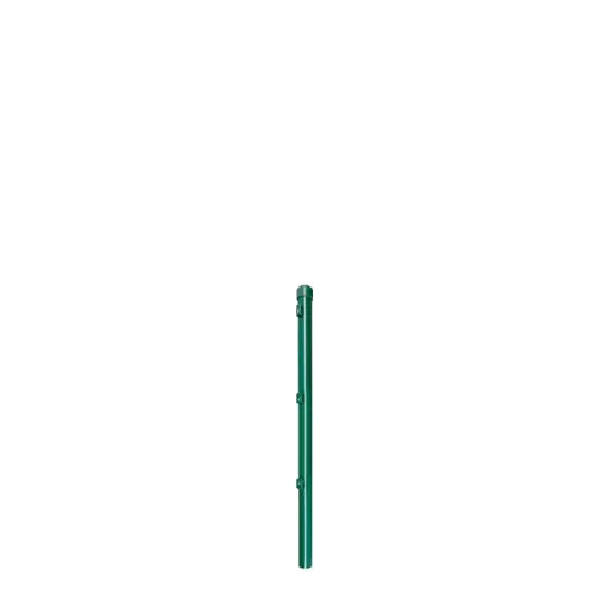 Zaunpfosten Mod. Dingo - Ø: 34 mm, für Zaunhöhe: 150 cm, Pfostenlänge: 166,50 cm, Ausführung: grün beschichtet, Anwendung: für Fußplatte & Erdspitze