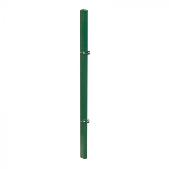 Zaunpfosten Mod. U - Ausführung: grün beschichtet, für Zaunhöhe: 143 cm, Länge: 200 cm, Befestigungspunkte: 3