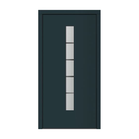 Alu-Kunststoff Haustür Fortuna - 1100 x 2100 mm (B x H) - Farbe: anthrazit, Anschlag: DIN-links