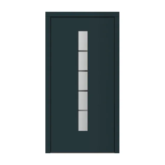 Alu-Kunststoff Haustür Fortuna - 1100 x 2100 mm (B x H) - Farbe: anthrazit, Anschlag: DIN-links