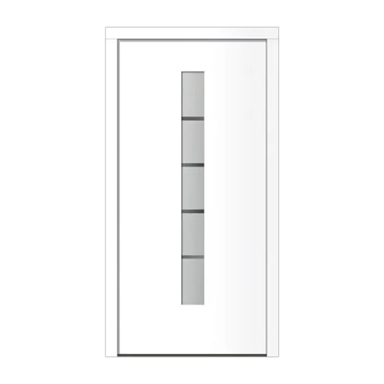 Alu-Kunststoff Haustür Fortuna - 1100 x 2100 mm (B x H) - Farbe: weiß, Anschlag: DIN-rechts