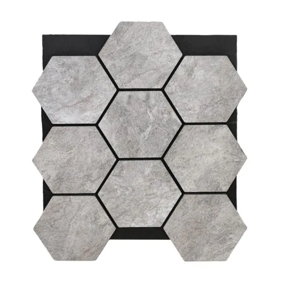 Akustikpaneele mit Hexagon - Modell: Steindesign PVC, Maße: 810 x 661 x 18 mm, Stück: 4, Packungsinhalt: ca. 2,14 m²