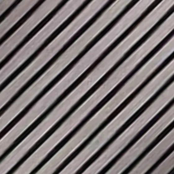 Akustikpaneele mit diagonalem Muster - Modell: Eiche grau, Maße: 600 x 600 x 9,4 mm, Stück: 10, Packungsinhalt: ca. 3,6 m²