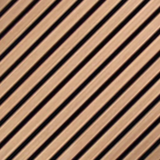 Akustikpaneele mit diagonalem Muster - Modell: Kirsche, Maße: 600 x 600 x 9,4 mm, Stück: 10, Packungsinhalt: ca. 3,6 m²
