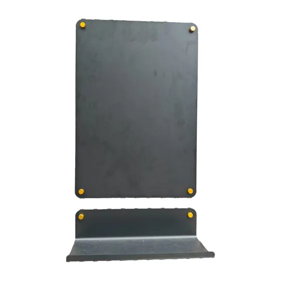 Magnettafel inkl. Ablage aus Metall - schwarz, 360 x 520 mm