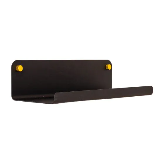 Ablage aus Metall - schwarz, 360 x 140 mm