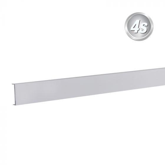 Alu Abstandhalter 44,4 mm - Farbe: grau, Länge: 100 cm