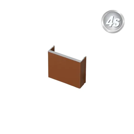 Alu Abstandhalter 44,4 mm - Farbe: braun, Länge: 4 cm