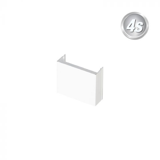 Alu Abstandhalter 44,4 mm - Farbe: weiß, Länge: 1 cm