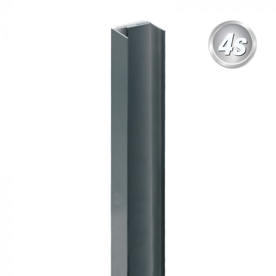 Alu U-Profil 2-teilig für 44 mm Profile - Farbe: anthrazit, Länge: 100 cm