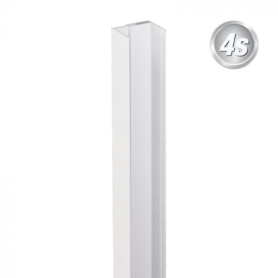 Alu U-Profil 2-teilig für 44 mm Profile - Farbe: grau, Länge: 200 cm