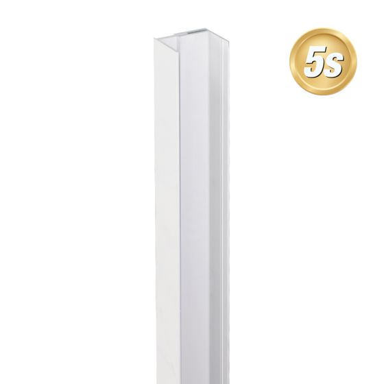 Alu U-Profil 2-teilig für 44 mm Profile - Farbe: grau 5S, Länge: 100 cm
