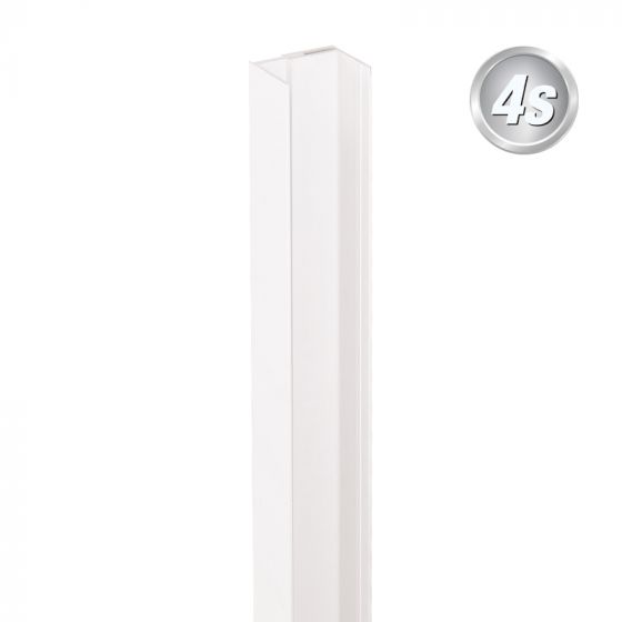 Alu U-Profil 2-teilig für 44 mm Profile - Farbe: weiß, Länge: 100 cm