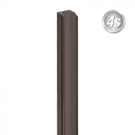 Alu U-Profil beweglich für 44 mm Profile - Farbe: schokobraun, Länge: 100 cm