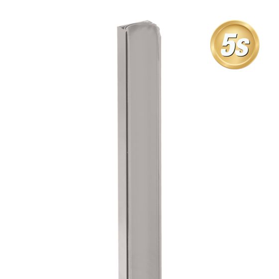 Alu U-Profil beweglich für 44 mm Profile - Farbe: dunkelgrau 5S, Länge: 100 cm