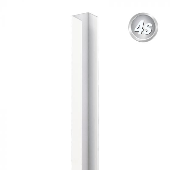 Alu U-Profil für 44 mm Profile - Farbe: weiß, Länge: 100 cm