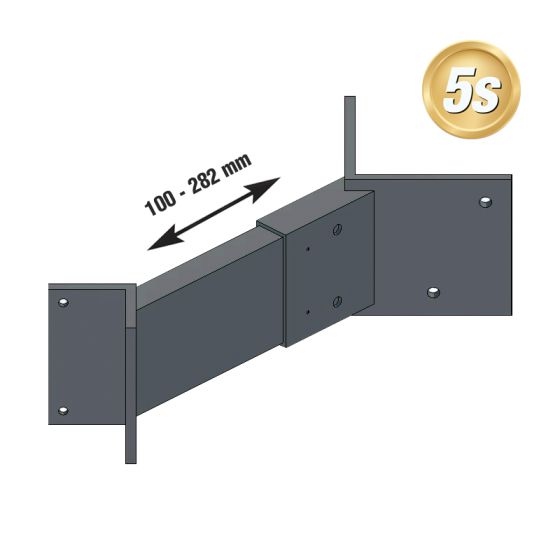 Alu Fußplatte für Pfosten 100 x 100 mm, stirnseitig, Eck - Farbe: anthrazit 5S